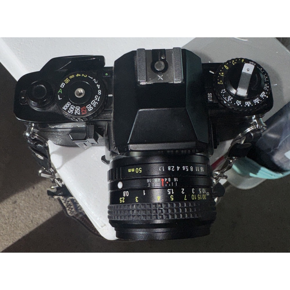 Sears KS-2 35mm Film SLR Camera w/ Sears 50mm f1.7 35mm 28mm Lens Flash Bag EUC - Picture 4 of 16